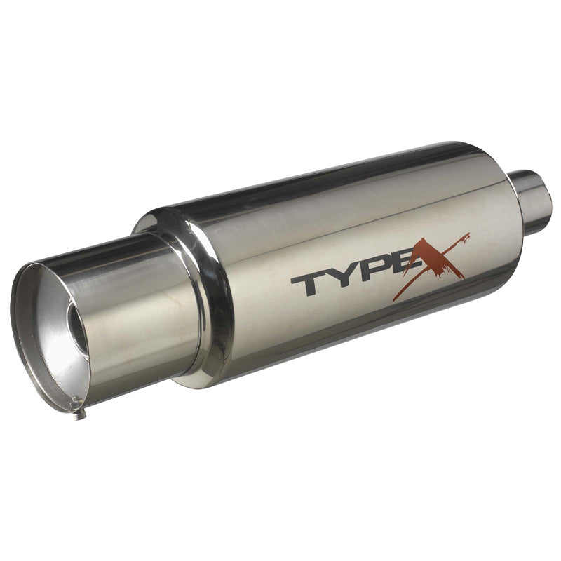 AutoStyle, Sportauspuff universal Typ X Racing DualSound - Ø150mm - Straight Tip, Edelstahl, Aluminium