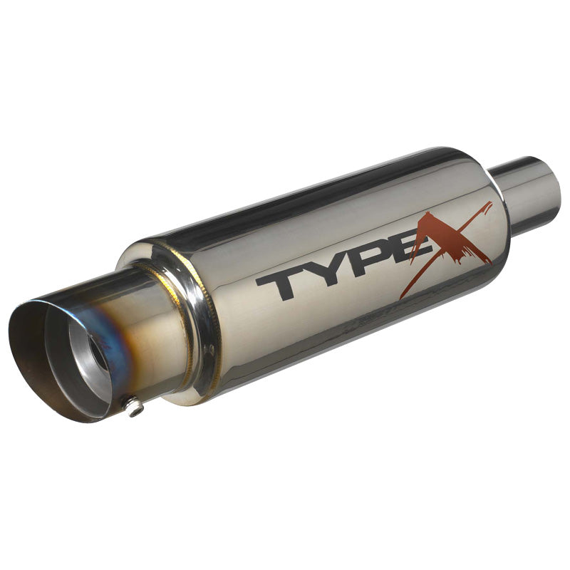 AutoStyle, Sportauspuff universal Typ X-60 Racing DualSound - Angle Tip - Titanium, Edelstahl, Aluminium