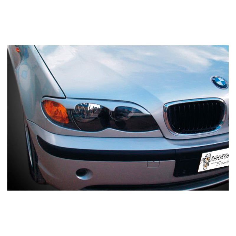 Motordrome, Satz Scheinwerferblenden passend für BMW 3-Reihe E46 2002-2005 (ABS), Unlackiert