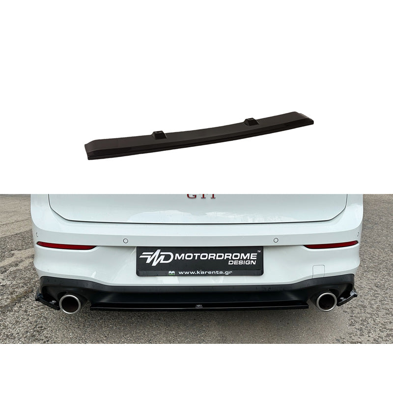 Motordrome, Heckschürzenansatz (Diffuser) passend für Volkswagen Golf VIII (CD1) GTI 2020- (ABS Glänzend Schwarz)