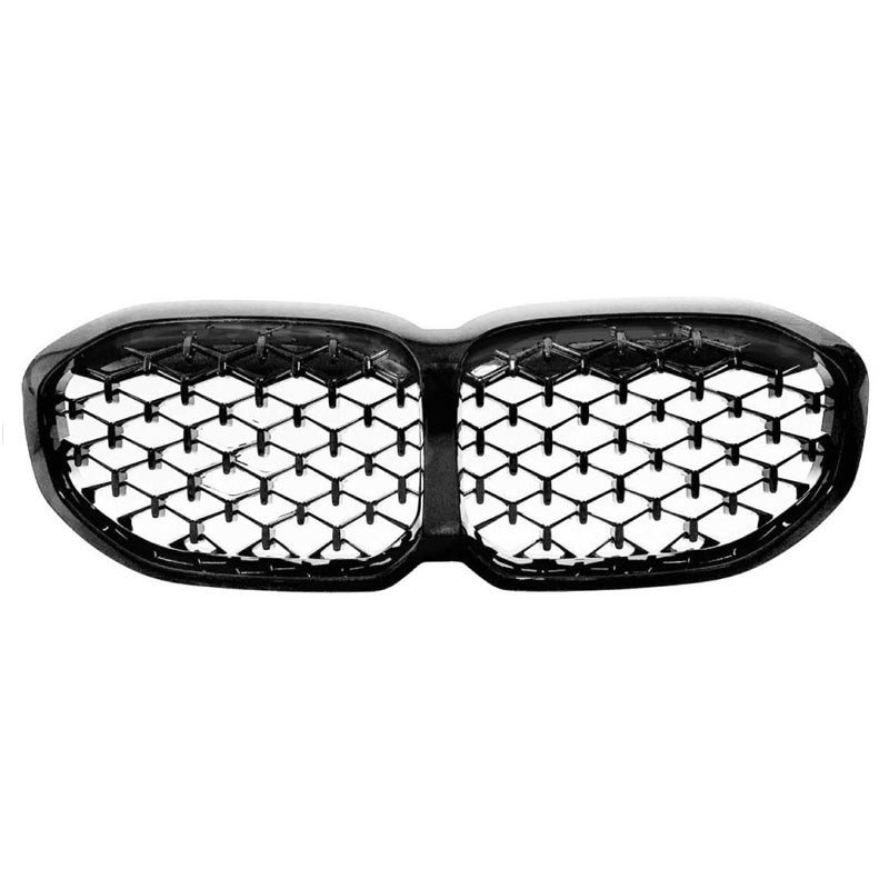 AutoStyle, Glänzend Schwarze Diamond Typ FrontGrill passend für BMW 1er F40 2019-, ABS