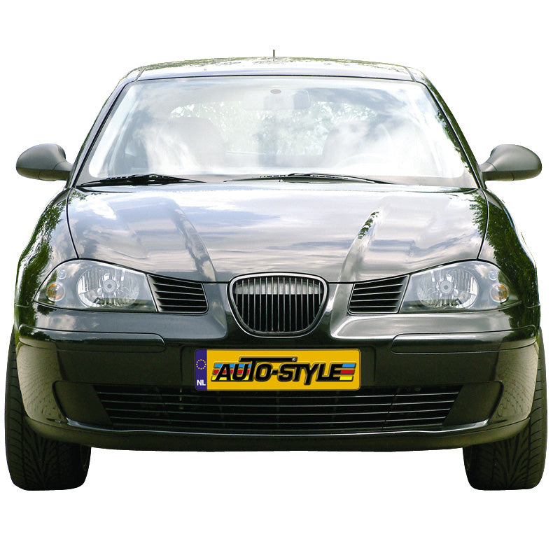 AutoStyle, Grill ohne Markenemblem passend für Seat Ibiza/Cordoba 6L 2002-2008 (mit Schwarze Rand)