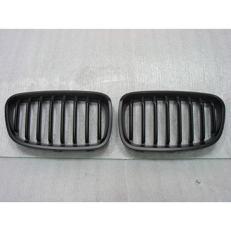 AutoStyle, Matt-Schwarze FrontGrills passend für BMW 1er F20/F21 2011-2015, ABS, Mattschwarz