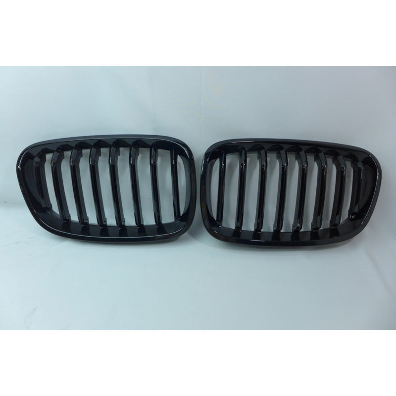 AutoStyle, Glänzend Schwarze FrontGrills passend für BMW 1er F20/F21 2011-2015, ABS