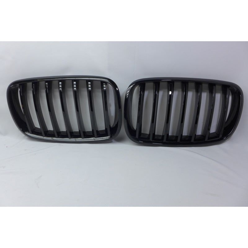 AutoStyle, Glänzend Schwarze FrontGrills passend für BMW X5 E70 / X6 E71 2007-2013, ABS