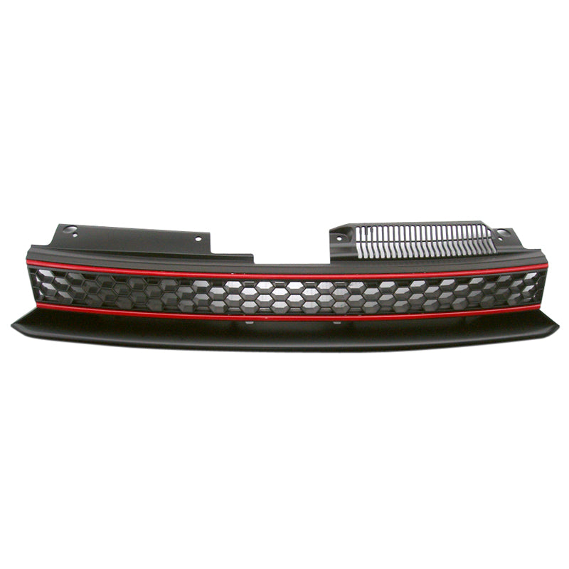 AutoStyle, Grill ohne Markenemblem passend für Volkswagen Golf VI GTi 2008-2012 - Schwarz/Rot