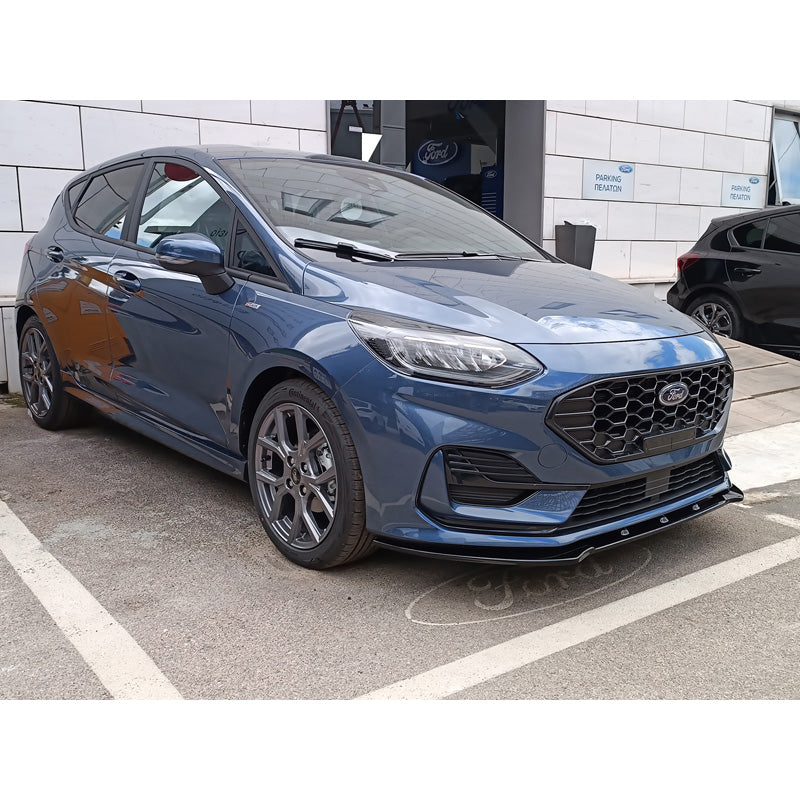 Motordrome, Frontspoileransatz passend für Ford Fiësta VIII ST-Line Facelift 2021- (ABS Glänzend Schwarz)