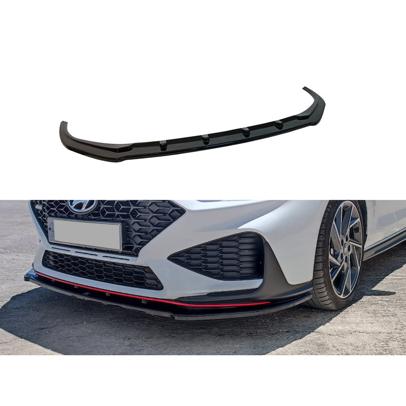 Motordrome, Frontspoileransatz passend für Hyundai i30 III N/N-Line Hatchback/Fastback Facelift 2020- (ABS Glänzend Schwarz)