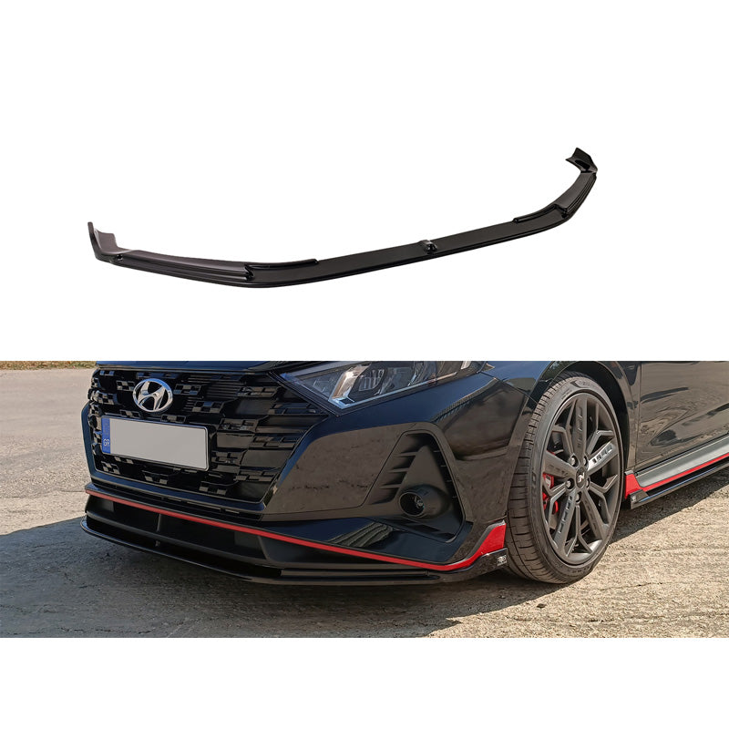 Motordrome, Frontspoileransatz passend für Hyundai i20 III N / N-Line 2020- (ABS Glänzend Schwarz), Unlackiert, Schwarz