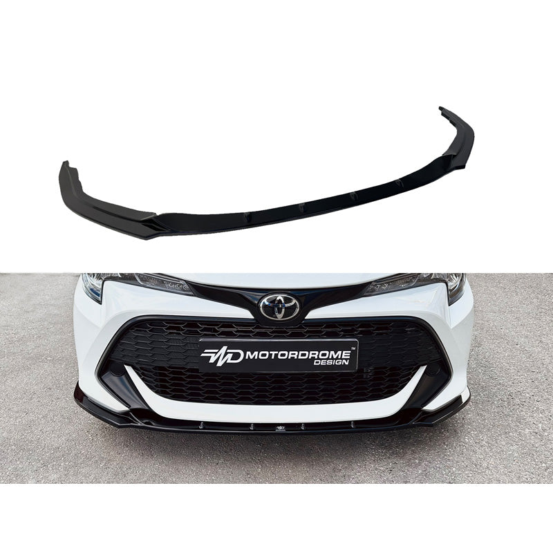 Motordrome, Frontspoileransatz passend für Toyota Corolla (E21) Hatchback & Touring 2019- (ABS Glänzend Schwarz)