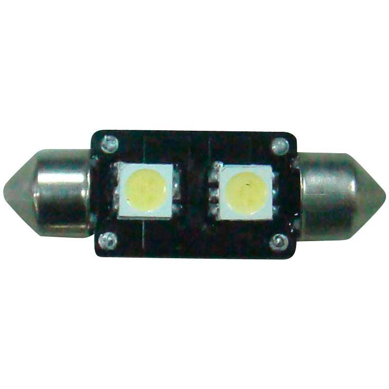 AutoStyle, Festoon Leuchtmittel 2Q SMD Xenon-Optik 10x43mm 12V, Einzelstück, mit CAN-bus Checkwiderstand, Weiss