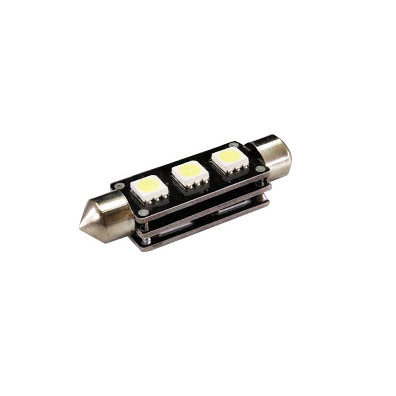 AutoStyle, Festoon Leuchtmittel 3Q SMD Xenon-Optik 11x37mm 12V, Einzelstück, mit CAN-bus Checkwiderstand, Weiss