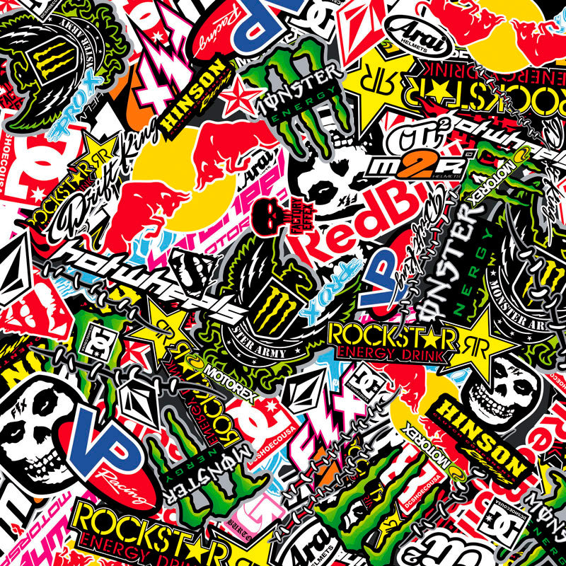 AutoStyle, Stickerbomb Folie - Graffiti design 2 - Rolle 60x200cm - Selbstklekend, Vinyl