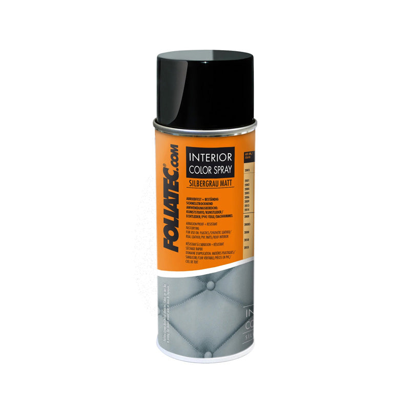 Foliatec, Interior Color Spray - Silbergrau Matt 1x400ml, Flüssigkeit, Grau, Silber