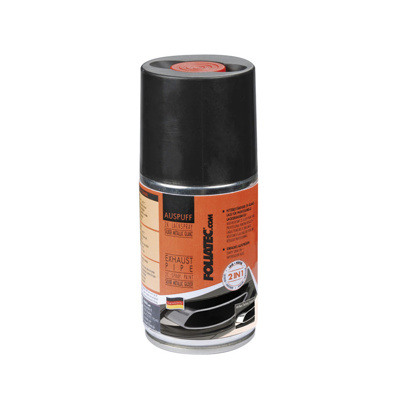 Foliatec, Auspuff 2K Lackspray - schwarz glänzend 1x250ml, Flüssigkeit, Schwarz