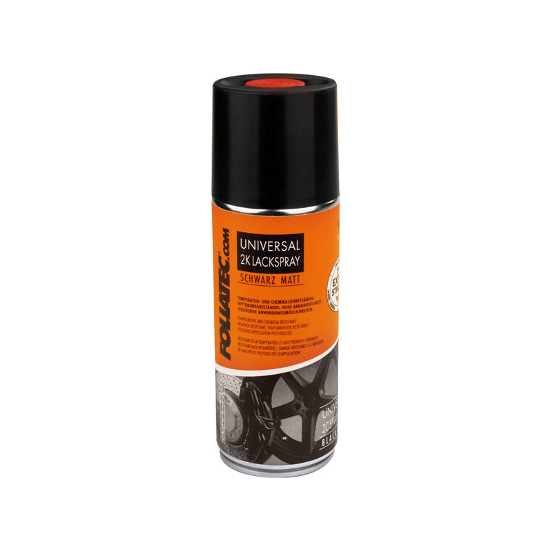 Foliatec, Universal 2K Lackspray - matt-schwarz 1x400ml, Flüssigkeit, Mattschwarz