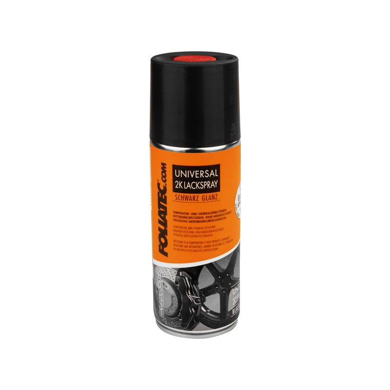 Foliatec, Universal 2K Lackspray - schwarz glänzend 1x400ml, Flüssigkeit, Schwarz