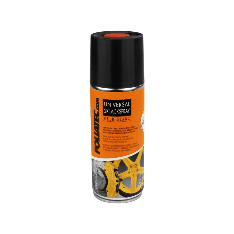 Foliatec, Universal 2K Lackspray - gelb glänzend 1 x400ml, Flüssigkeit, Gelb