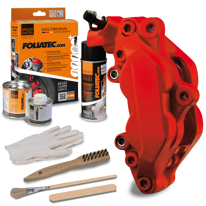 Foliatec, Bremssattel-Lack - racing rosso matt - 3 Komponenten, Flüssigkeit, Rot