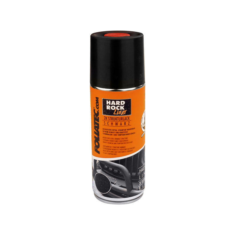 Foliatec, Universal 2K Hard Rock Liner Lackspray - Matt-schwarz 1 x400ml, Flüssigkeit, Mattschwarz