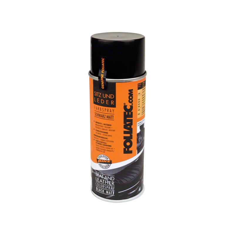 Foliatec, Seat & Leather Color Spray - schwarz matt 1x400ml, Flüssigkeit, Mattschwarz