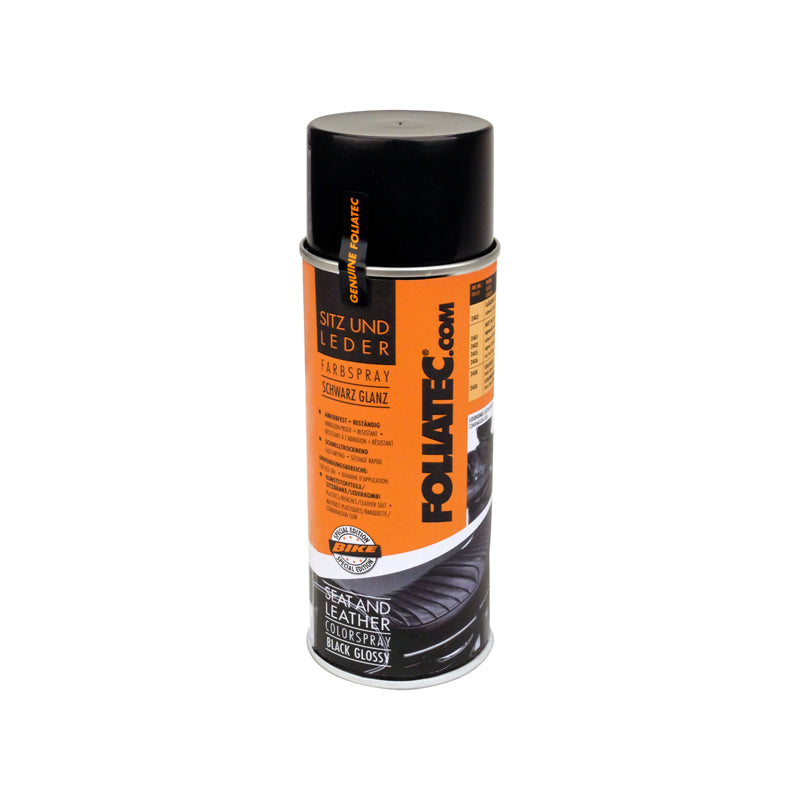 Foliatec, Seat & Leather Color Spray - schwarz glänzend 1x400ml, Flüssigkeit, Schwarz