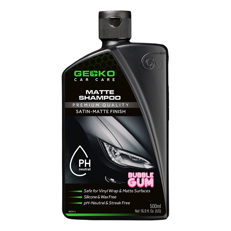 Gecko, Mattlack Shampoo 500 ml, Flüssigkeit, Schwarz