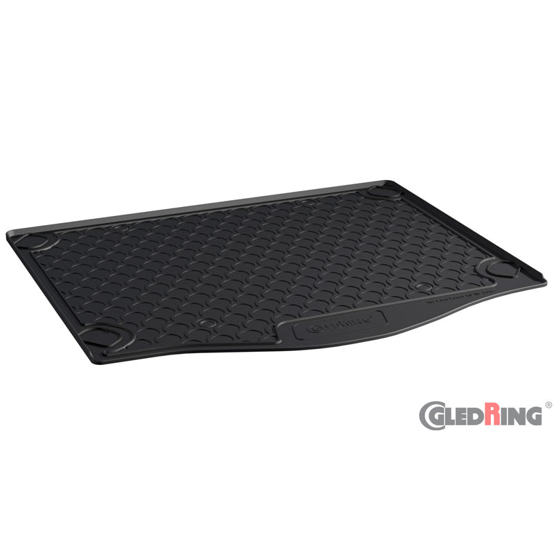 Gledring, Rubbasol (Gummi) Kofferraumwanne passend für Ford Focus III HB 5-türer 2011-2018 (Mit kleinem Ersatzrad), Schwarz