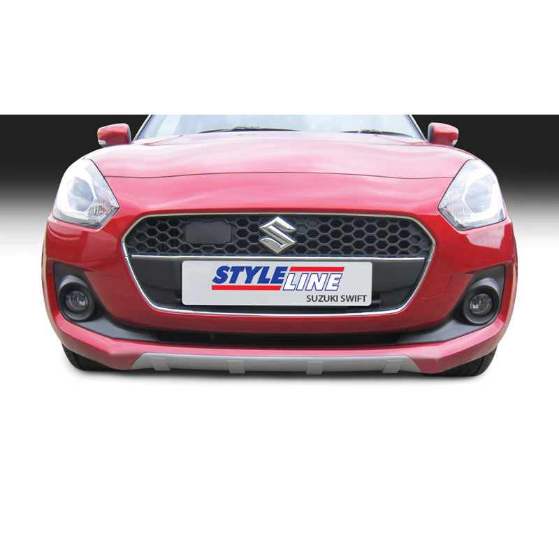 RGM, Frontspoileransatz Skid-Plate passend für Suzuki Swift IV 5-türer exkl. Sport 5/2017- Silber Ribbed, ABS