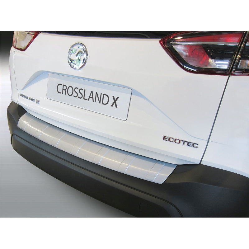 RGM, ABS Heckstoßstangenschutz passend für Opel Crossland X 2017- Silber Ribbed