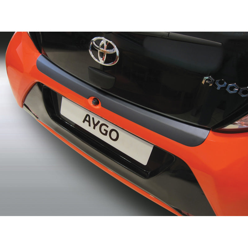 RGM, ABS Heckstoßstangenschutz passend für Toyota Aygo 3/5 türer 7/2014- Schwarz, Mattschwarz