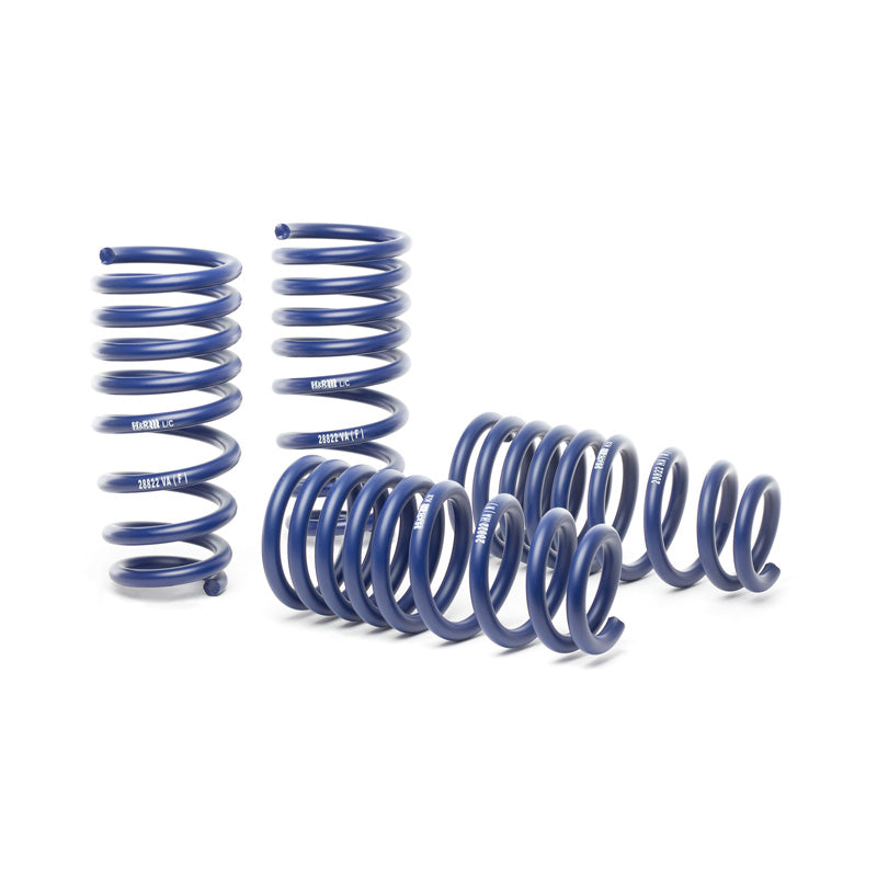 H&R, Tieferlegungsfedern passend für Opel Omega B Sportstourer SW/V94 ab 936kg VA-Last 1994- VA35/HA35mm, Stahl, Blau