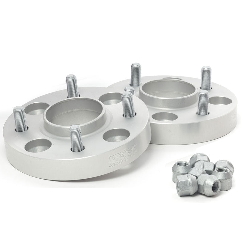 H&R, DRM-System Spürverbreiterungsatz 50mm pro Achse - Lochkreis 4x100 - Mittenzentrierung 54,1mm - System M12x1,25 -  passend für Suzuki Baleno EG, Aluminium, Silber