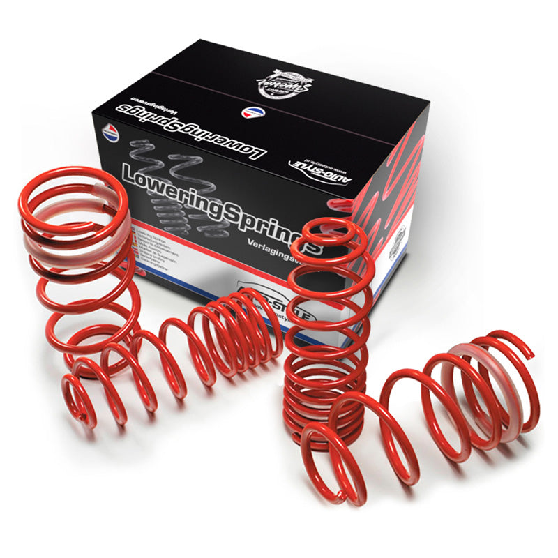 AutoStyle, Tieferlegungsfedern passend für BMW i3/i3 Range Extender 09/2013-08/2022 - 25mm, Stahl, Rot