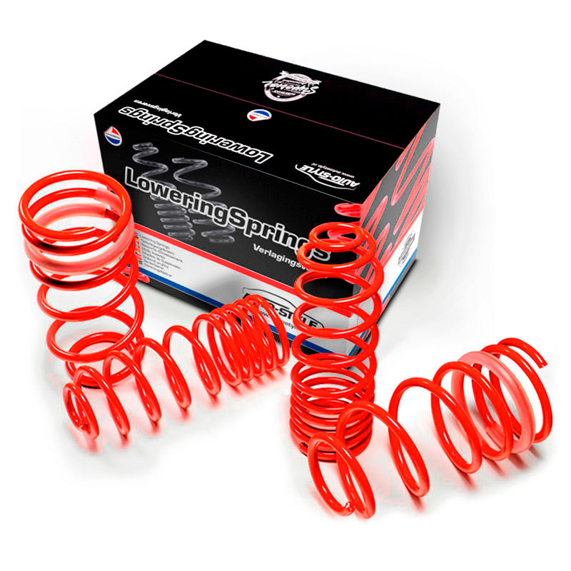 AutoStyle, Tieferlegungsfedern passend für Volvo S60 T6/T8 Recharge & T6/T8 PHEV (4WD) 05/2019- 20/0-30mm (Hinterachse Spring Pads), Stahl, Rot