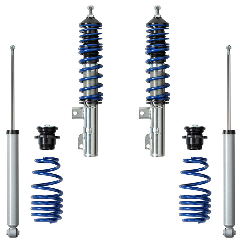 Bonrath, Gewindefahrwerke passend für Seat Leon 1M Cupra R / Skoda Octavia 1U RS 20-55mm/30-50mm exkl. Quattro, Stahl, Aluminium, Blau