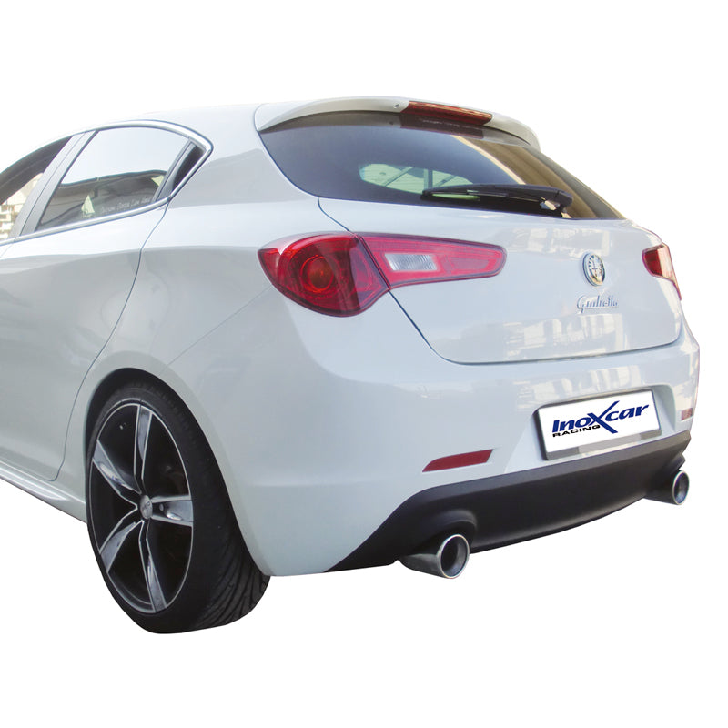 InoXcar, 100% Edelstahl Doppelauspuff passend für Alfa Romeo Giulietta 1750TB (235PS) 2010- Links/Rechts 102mm, Inox