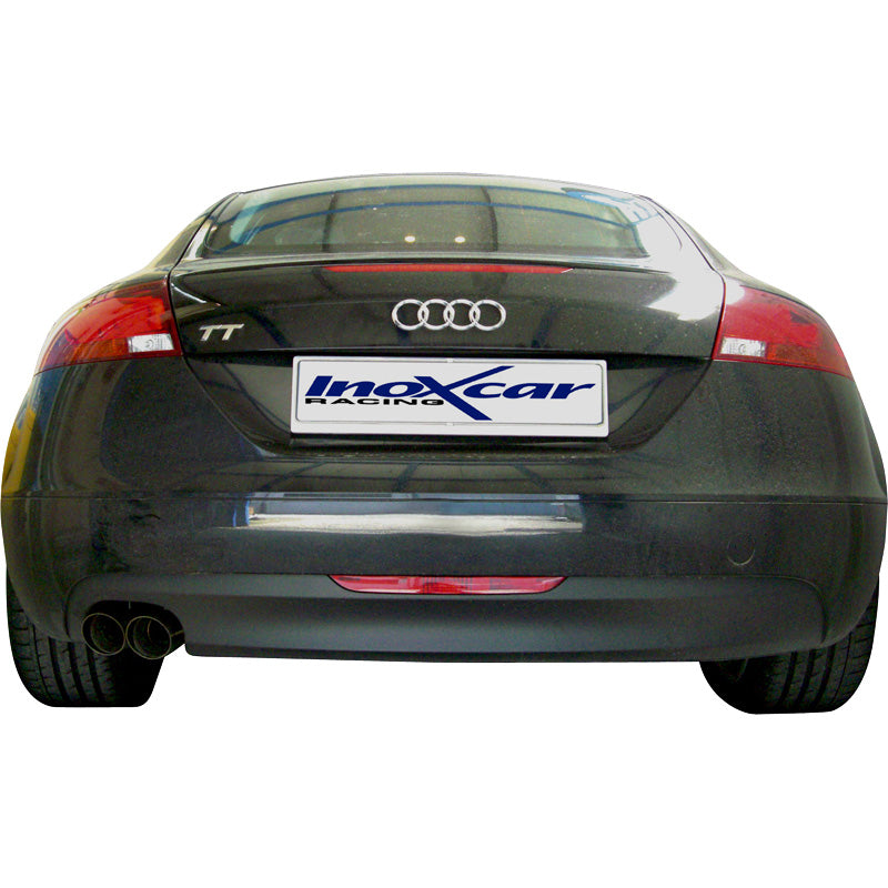 InoXcar, 100% Edelstahl Sportauspuff passend für Audi TT 2.0 TFSi (200PS) 2006- 2x80mm Racing, Inox