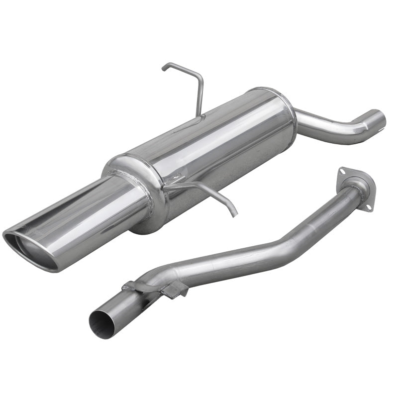 InoXcar, 100% Edelstahl Sportauspuff passend für BMW 3er E36 318 Ti Compact 1994-2001 120x80mm, Inox