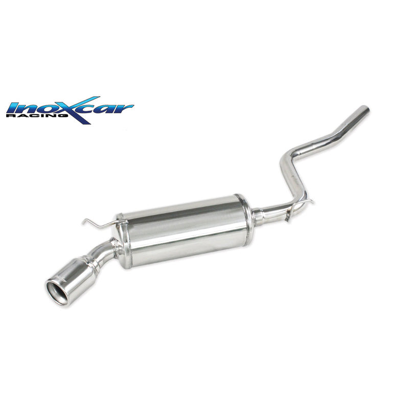 InoXcar, 100% Edelstahl Sportauspuff passend für Fiat Cinquecento 0.9 40ps/1.1 Sporting 54PS 1994- 1x80mm, Inox