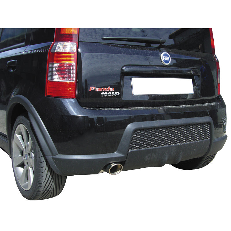 InoXcar, 100% Edelstahl Sportauspuff passend für Fiat Panda 1.4 16v (100PS) 2007- 120x80mm, Inox