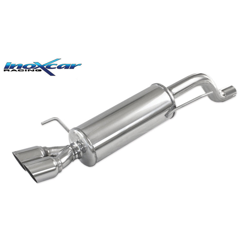 InoXcar, 100% Edelstahl Sportauspuff passend für Fiat Punto EVO 1.4 Turbo MultiAir 165PS 2010- 2x80mm Racing, Inox