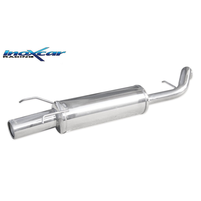 InoXcar, 100% Edelstahl Sportauspuff passend für Ford Escort 1.8 16v 116PS 1993-1996 1x80mm, Inox