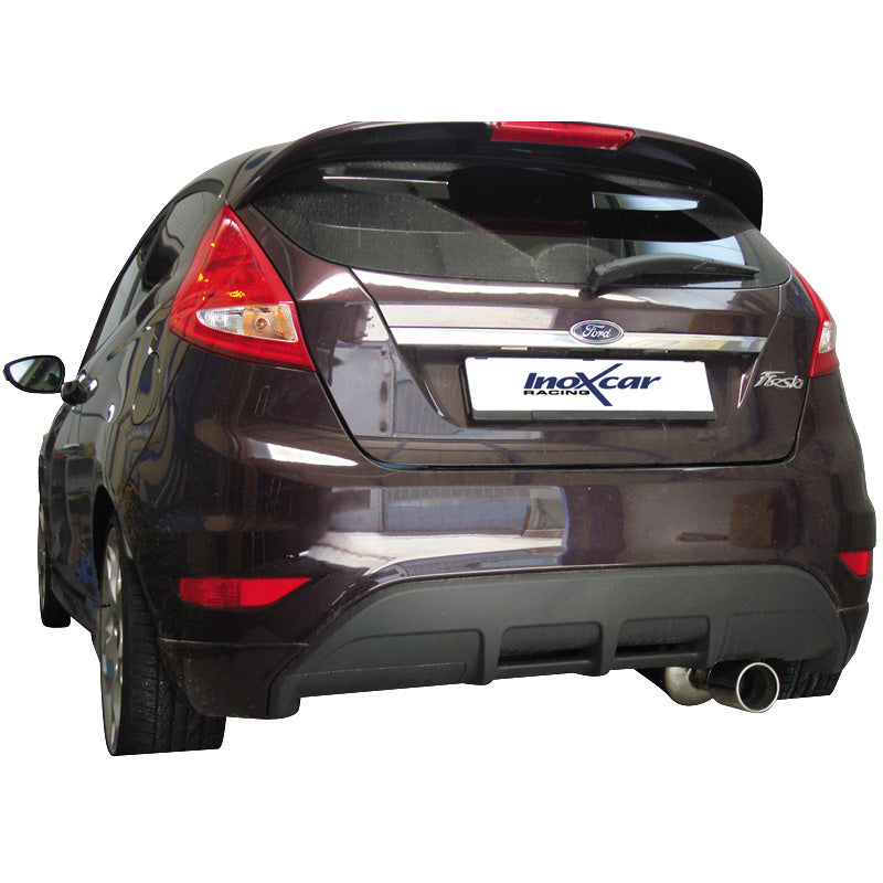 InoXcar, 100% Edelstahl Sportauspuff passend für Ford Fiesta VII 1.6 (120PS) 9/2008- 102mm, Inox