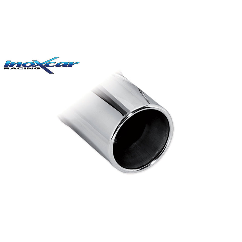 InoXcar, 100% Edelstahl Sportauspuff passend für Mini One Cabrio 1.6 98PS 2013- 1x102mm, Inox