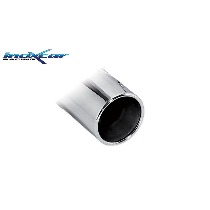 InoXcar, 100% Edelstahl Sportauspuff passend für Mini One Cabrio 1.6 98PS 2013- 1x80mm, Inox