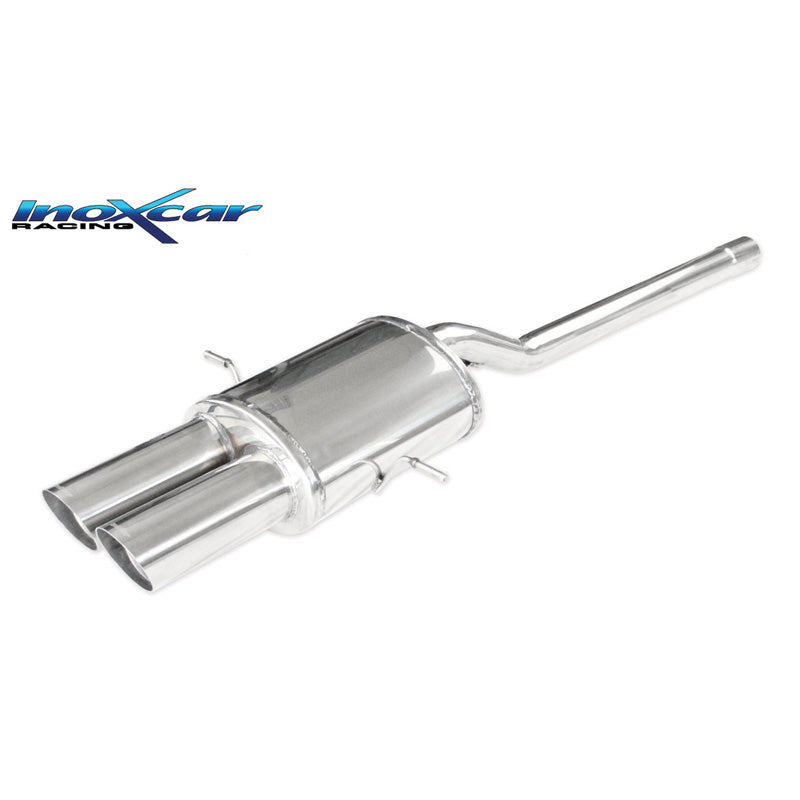 InoXcar, 100% Edelstahl Sportauspuff passend für Mini R56 1.6 Cooper S 184PS 2011- 2x90mm Racing, Inox