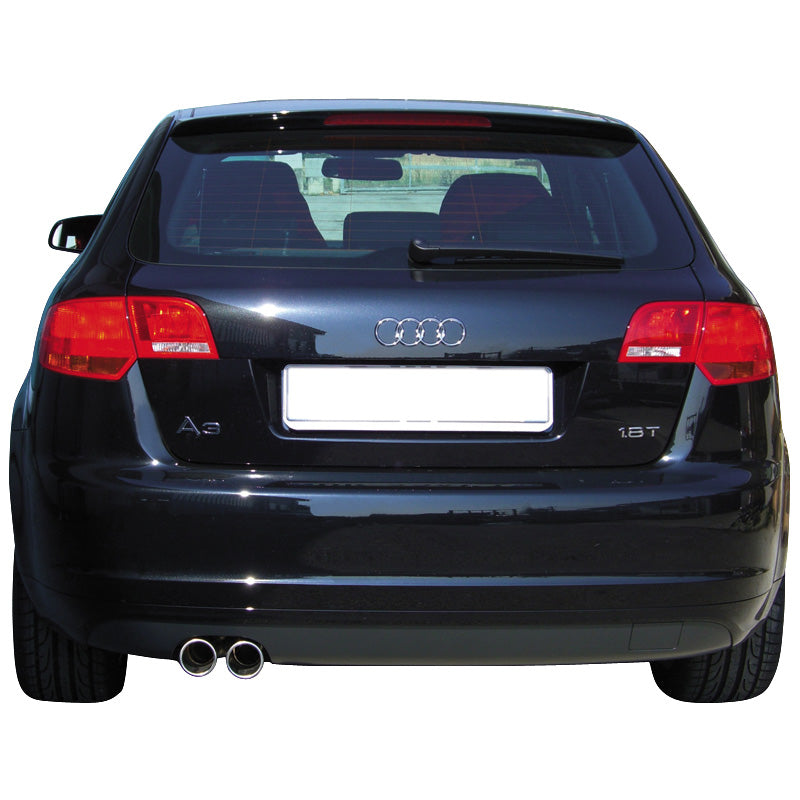 InoXcar, 100% Edelstahl Sportauspuff passend für Audi A3 8P 1.8TFSi (160PS) 5/2005- 2x80mm, Inox