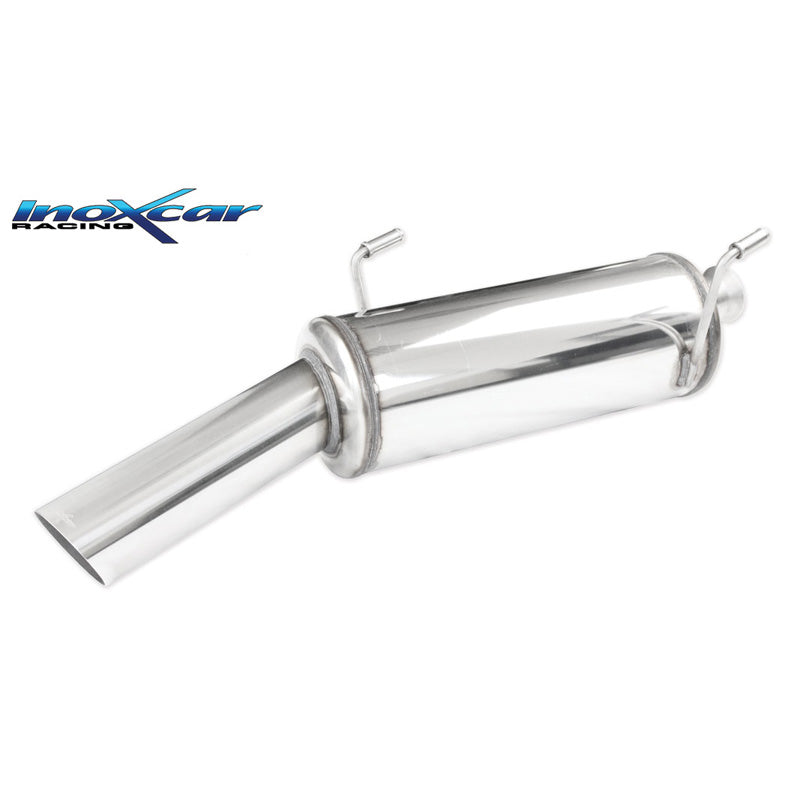 InoXcar, 100% Edelstahl Sportauspuff passend für Peugeot 206 GT WRC 135PS 1x90mm Rally, Inox