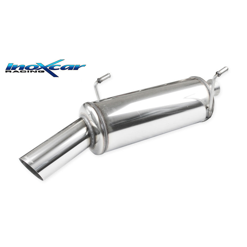 InoXcar, 100% Edelstahl Sportauspuff passend für Peugeot 206 CC 1.6 (109PS) 2000- 90mm Racing, Inox